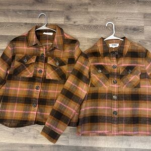 Bundle Deal – 2 BB Dakota Plaid Shackets (M & XL)